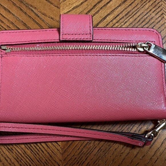 Coach Pink Leather Wristlet Wallet Women - Picture 2 of 6